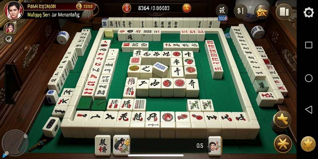 Gameplay Mahjong yang menarik di 8364 dengan banyak level.