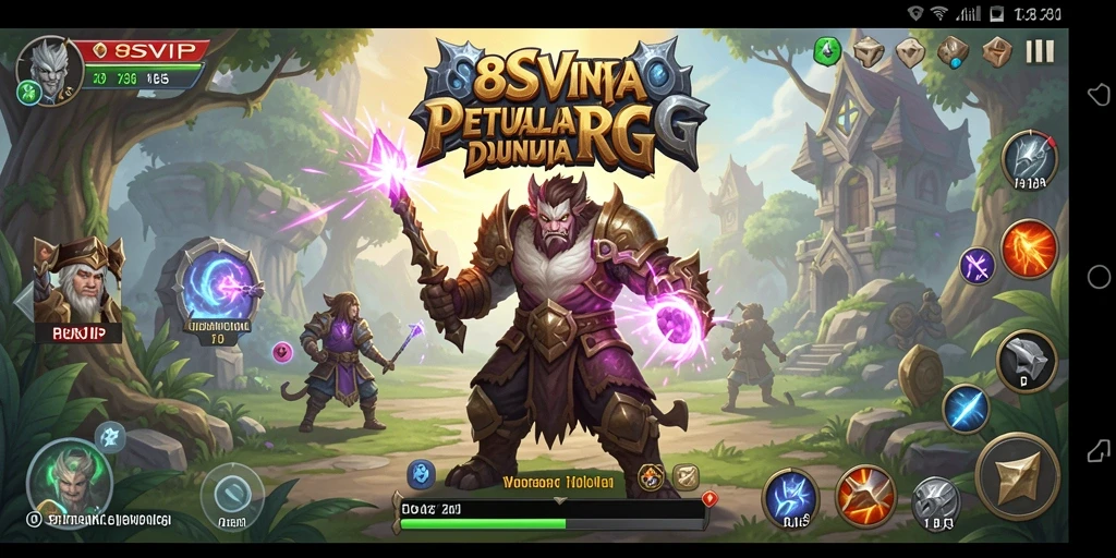 Screenshot gameplay RPG dari 8SVIP yang menunjukkan pertempuran seru.