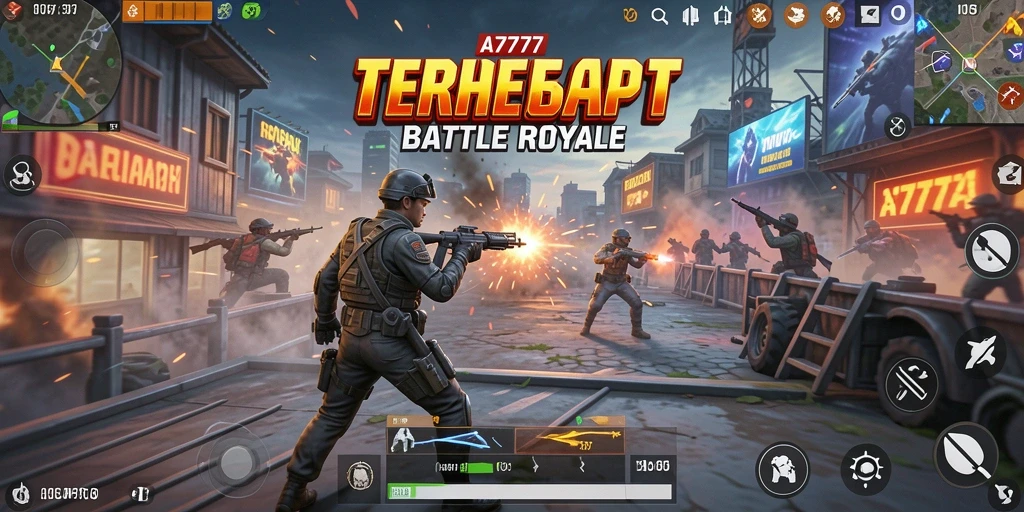Tampilan menegangkan dari aksi Battle Royale di A7777