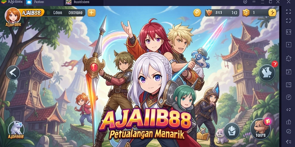 Tampilan gameplay yang menarik dalam AJAIB88 dengan karakter anime favorit.