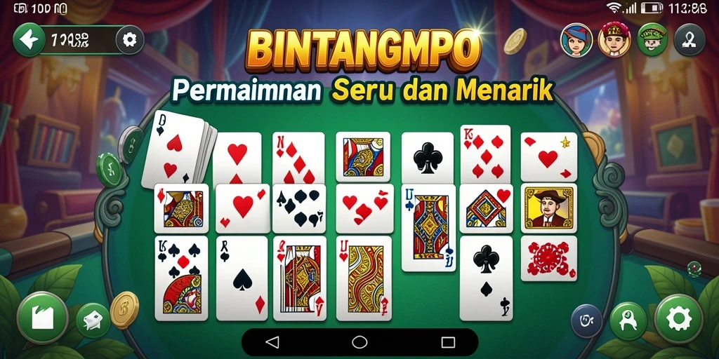 Tampilan gameplay seru dalam BINTANGMPO dengan domino.