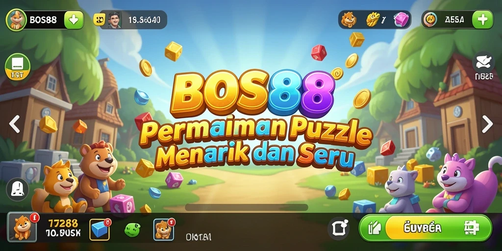 Tampilan gameplay puzzle menantang di BOS88 yang seru.