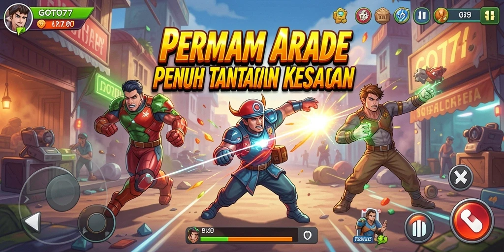 Screenshot GOTO77 menampilkan gameplay seru dan menantang dalam permainan Arcade.