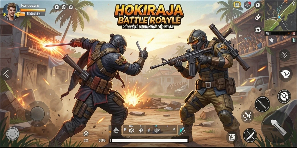 Gameplay mendebarkan di HOKIRAJA, penuh aksi dan strategi.