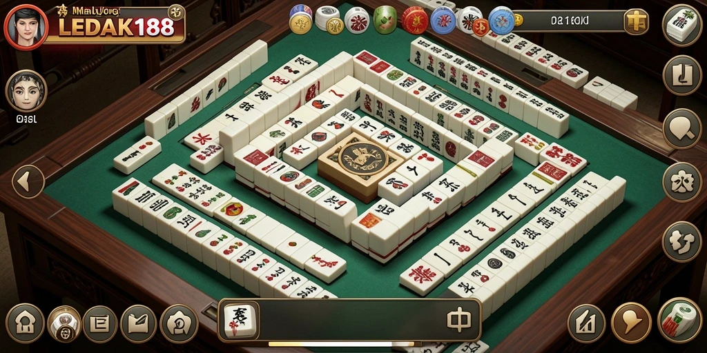 Tampilan gameplay Mahjong yang menakjubkan di LEDAK188.