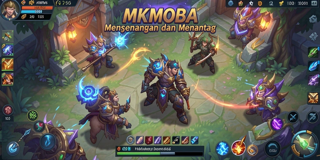 Screenshot dari gameplay MOBA MKWIN666 yang mendebarkan.